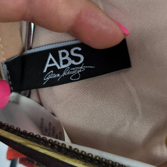 ABS Allen Schwartz Aztec Beaded Summer Pool Party Cruise Bikini L - Picture 5 of 8